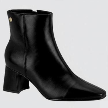 Imagem de Bota Feminino Cano Curto Vizzano Salto Bloco Médio-Feminino