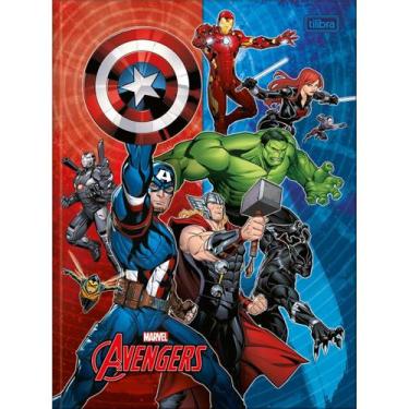 Imagem de Caderno Brochura Grande Universitário Avengers Vingadores 48 Folhas Ca