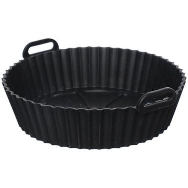 Imagem de Forma para Air Fryer de Silicone Antiaderente com Alças 20cm Hauskraft