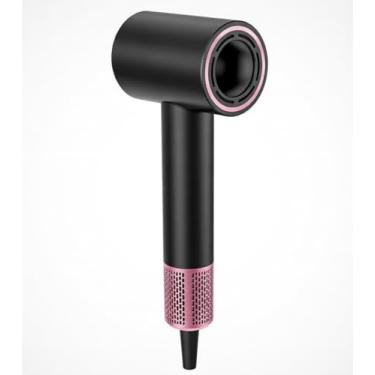 Imagem de Secador de cabelo iônico de alta velocidade – Secador de cabelo profissional - 3 minutos de secagem rápida, controle de calor, baixo ruído, leve e seguro, com difusor magnético e salão de bicos para