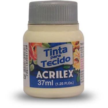 Imagem de Tinta de tecido 37ml Acrilex -marfim 529 Tinta de tecido 37ml Acrilex 