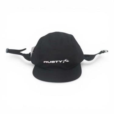 Imagem de Boné Rusty Five Panel Surf - Preto (Aba mole)-Unissex