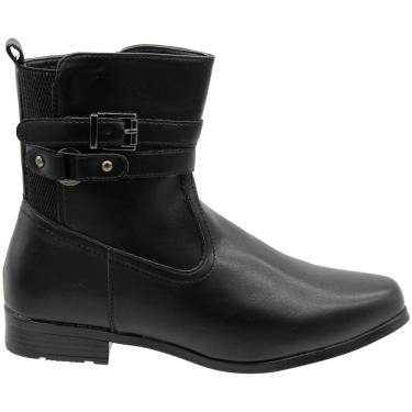 Imagem de Bota Cano Médio Mooncity Elástico Bico Fino Feminina
