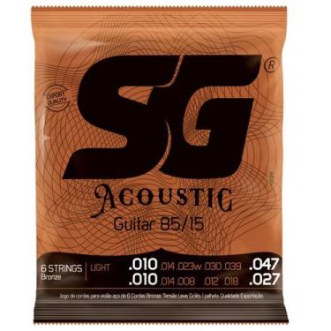 Imagem de Encordoamento SG Para Violão 12 Cordas 010 Aço Bronze 85/15 Tensão Lev