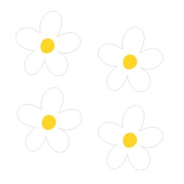 Imagem de Adesivos De Margaridas Para Parede Infantil Quarto Decoração Flor Bebê