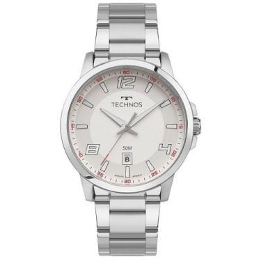 Imagem de Relógio Technos Masculino Racer Basico Prata - 2315lay/1b