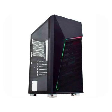 Imagem de Gabinete Gamer K-Mex Strife II CG-01C1 - RGB ATX 7 FANs Preto, Preto