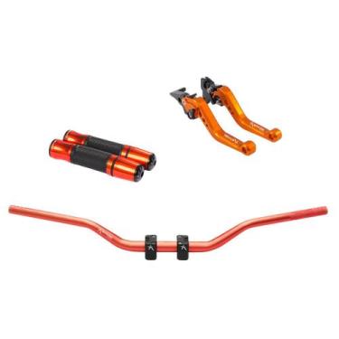 Imagem de Kit Manete Manopla Guidão Adaptador Falcon Xre Tornado Bros - NoBrand,