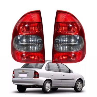 Imagem de Lanterna Traseira Corsa Hatch Sedan Wagon 2000 até 2003 4 Portas Fumê 