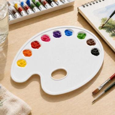 Imagem de Gode Paleta 9 Cavidades Material Para Cursos De Pintura - - YINSBRASIL