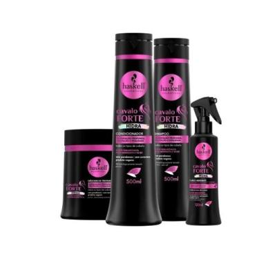 Imagem de Kit Haskell Cavalo Forte Hidra Sh Cond Másc 500ml +ton 120ml