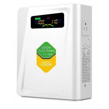 Imagem de Transformador de Tensão 220V para 110V, Potência de 1000W com 10 Funções, ZHENGXI, Branco