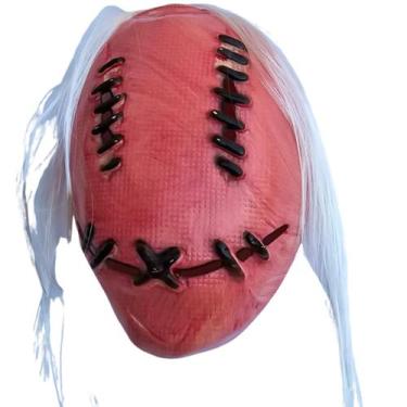 Imagem de Máscara Olho Boca Costurado Cabelo Halloween Fantasma - sm decora