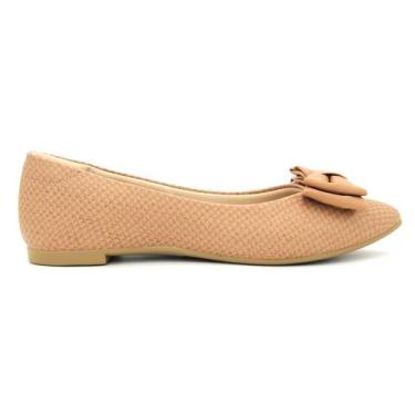 Imagem de Sapato Moleca Original Sapatilha Baixa Laço Feminino 88, 35, Nude