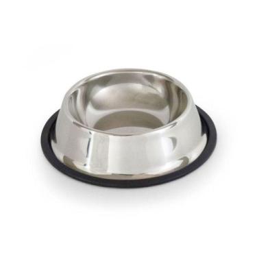 Imagem de Tigela de Inox Antiderrapante Para Caes, Gatos Racao Comedouro 18cm - 