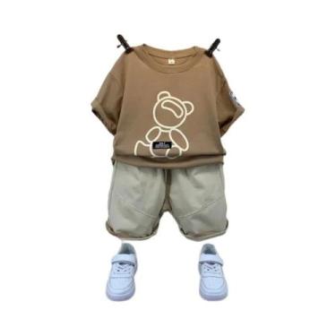Imagem de Conjunto de Roupas Bebê - Moda Coreana, Algodão, Casual de Verão, 3 to