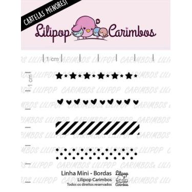 Imagem de Cartela de Mini Carimbos Bordas Lilipop - 4 Carimbos - Lilipop Carimbo
