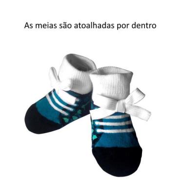 Imagem de Meia Sapatinho Para Bebê Meu Primeiro Sapatinho Puket, 0 a 4 Meses
