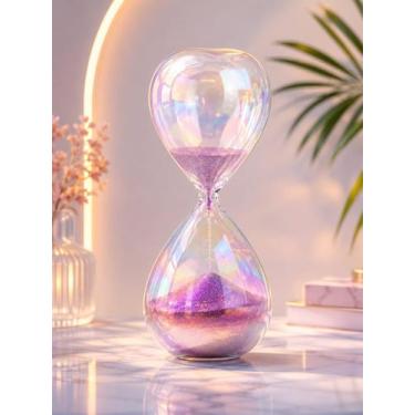 Imagem de Ampulheta de vidro Decorativa 15min fruta cor - CHARTI, Rosa, 17cm, Vi