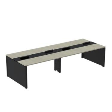 Imagem de Estação de Trabalho Mesa Plataforma Escritório para 4 Pessoas Dupla co