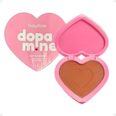 Imagem de Blush Compacto Ruby Rose Dopamine Shy Cheeks Heartfelt Hue Hb-F1002-5