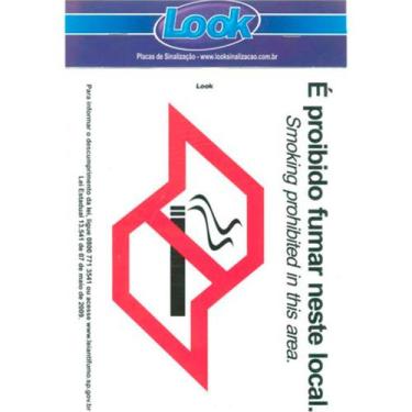 Imagem de Look Placa Sinalizacao 20X25 P.Fumar C/Lei