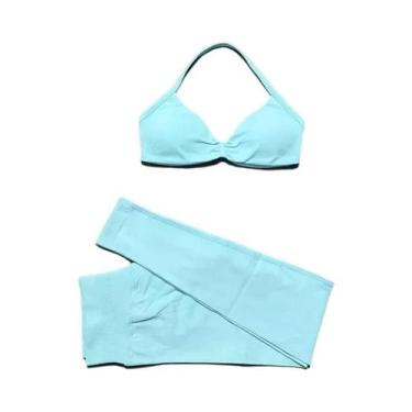 Imagem de Conjunto De Fitness Para Mulheres Com Sutiã Esportivo Sem Costura E Le