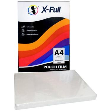 Imagem de Pouch Film Plástico para Plastificação A4 220x307mm 250 micras 0,10mm 