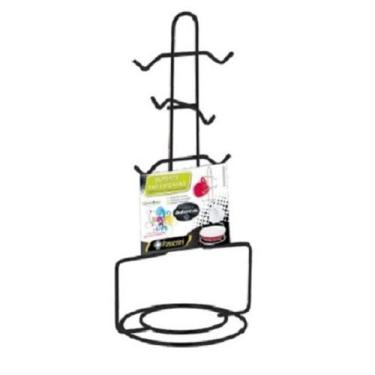 Imagem de Porta Xícaras De Café e Pires Suporte Preto Organização Cozinha - Pass