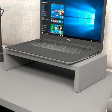 Imagem de Suporte para Notebook F5 Office F5 em MDF 15mm com Acabamento BP Melaminico Cinza Sagrado F5 Office