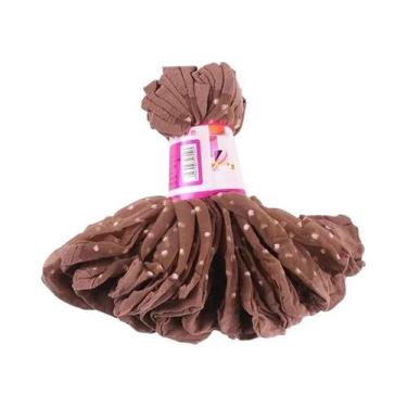 Imagem de Meias De Tornozelo Femininas Ultrafinas Elásticas Pretas Com Bolinhas 