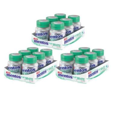 Imagem de Chiclete Mentos Pure White Spearmint Pote - 18 Unidades 56g