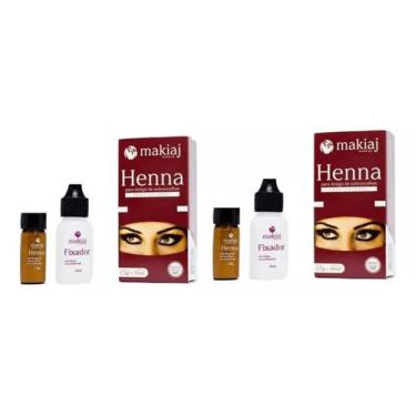 Imagem de Henna Makiaj Desing De Sobrancelhas Pro 1,5g 10ml Cor Preto COR:HENNA,