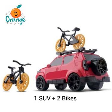 Imagem de Caminhonete suv Infantil c/2 Bicicletas Bikerun City Orange
