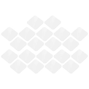 Imagem de NUOBESTY 20 peças de fita adesiva transparente dupla face, adesivo quadrado, sem vestígios, fita de montagem para painel, parede, azulejo, para-brisa