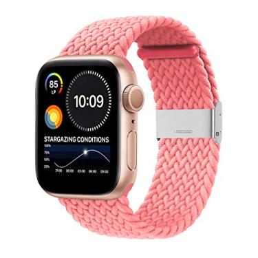 Imagem de Pulseiras Bandiction para Apple Watch de 44 mm, 40 mm, 38 mm, 42 mm, 41 mm, 45 mm, 49 mm, loop solo trançadas, esportivas, unissex e ajustáveis para iWatch Ultra SE séries 8/7/6/5/4/3/2/1