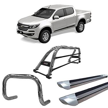 Imagem de Kit Quebra Mato +Estribo +Santo Anto Duplo S10 12/20 Cromado