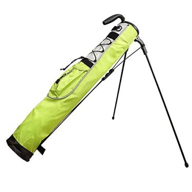 Imagem de Yajun Bolsa leve de suporte de golfe pode conter 5 a 6 tacos, material de nylon, impermeável, masculina, feminina, esportiva, portátil, pacote de golfe, verde