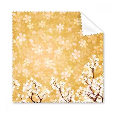 Imagem de Sakura — Pano de limpeza japonês, padrão de pétalas brancas, 5 peças