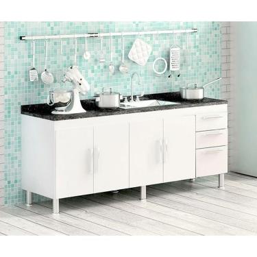 Imagem de Gabinete para Pia 1.80 Branco - Quarta Divisão