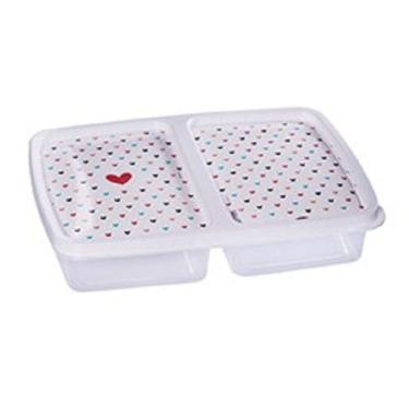 Imagem de Porta Frios Com 2 Divisórias Decorado Coração Plasútil