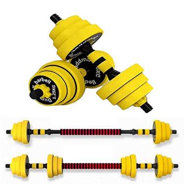 Imagem de Halteres multifuncionais como halteres Home Peso ajustável Halteres Fitness Equipment Training Arm Muscle Fitness com manga protetora de silicone, 15 kg