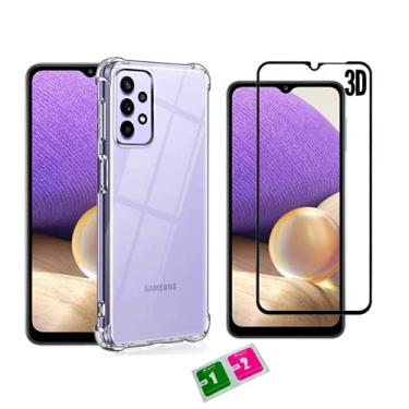 Imagem de Kit Capinha Antiqueda + Película 3D Compatível Samsung Galaxy A32 6.4" (Não Serve A32 5G)
