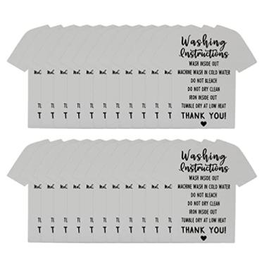 Imagem de 100 Unidades Cartão De Cuidado Da Camisa Instrução De Lavagem De Pano Pequenos Negócios Pacotes Para Pequenas Empresas Cartões De Visita Personalizados Tag Papel Itens De Vestuário