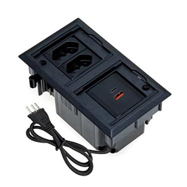 Imagem de Kit Caixas De Tomadas 4 Blocos 2 Tomadas 20A 2USB (1 TipoC)