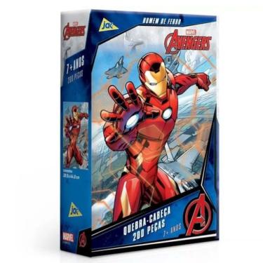 Imagem de Quebra-cabeça Homem de Ferro 200 Peças Puzzle iron man Marvel Vingadores Avengers 2750 Jogo Educativo Presente Criança Menino Menina Aniversário