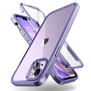 Imagem de Capa SUPCASE Unicorn Beetle Edge XT para iPhone 14 Plus 6,7 Pol com protetor de tela embutido Capa protetora transparente com moldura fina(Roxo)