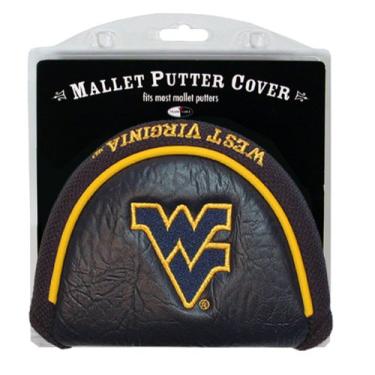 Imagem de Team Golf Capa de cabeça NCAA West Virginia Mountaineers Golf Club Mallet Putter para a maioria dos putters de marreta, Scotty Cameron, Daddy Long Legs, Taylormade, Odyssey, Titleist, Ping, Callaway