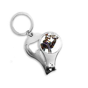 Imagem de Aborígene africano mulheres negras veado grande alicate anel chaveiro abridor de garrafa cortador de garrafa