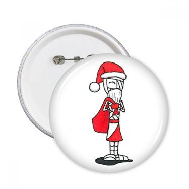 Imagem de Bolsa de chapéu de Papai Noel Hórus pinos redondos emblema botão decoração acessório 5 peças